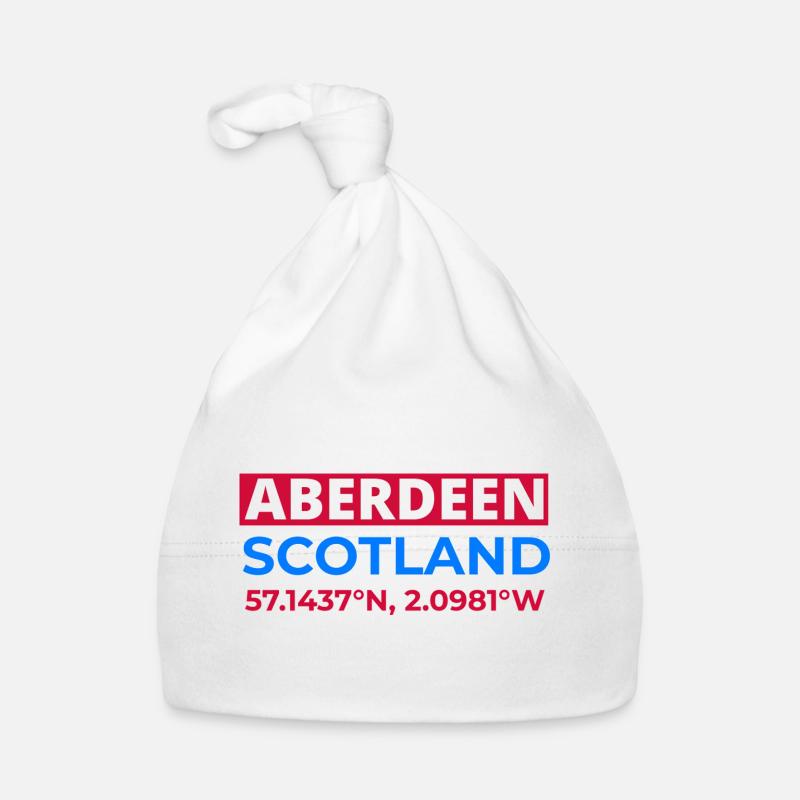 Aberdeen Scotland Coordinates Organic Baby Cap