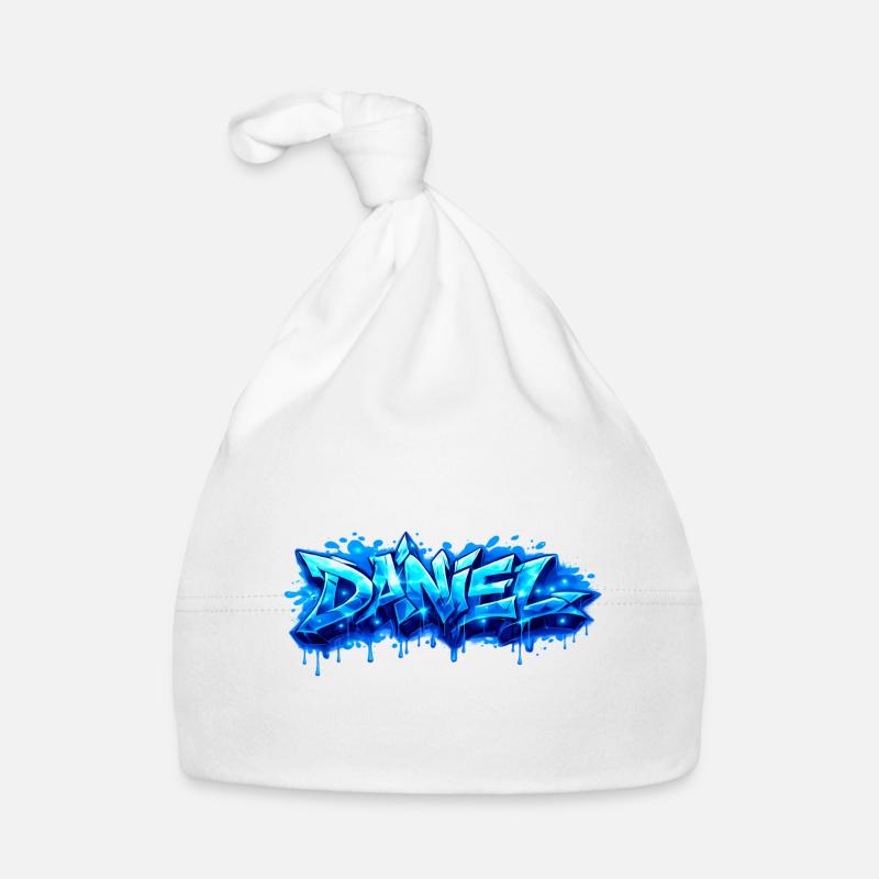 Graffiti DANIEL Name Geschenk Ideal druckbar Baby Bio-Mütze