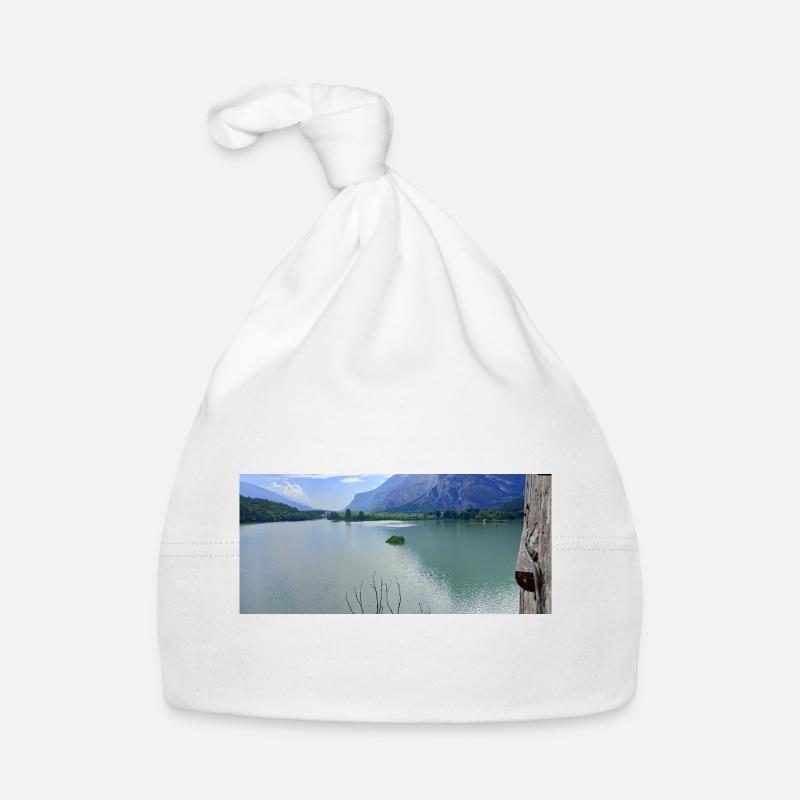 Réflexions sur le lac alpin Sereni - Bonnet bio Bébé - blanc