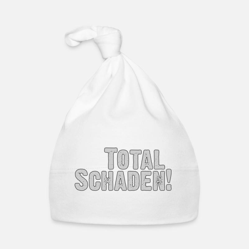 Total damage! Distressed Text Organic Baby Cap