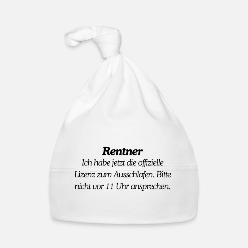 Endlich Rentner Baby Bio-Mütze