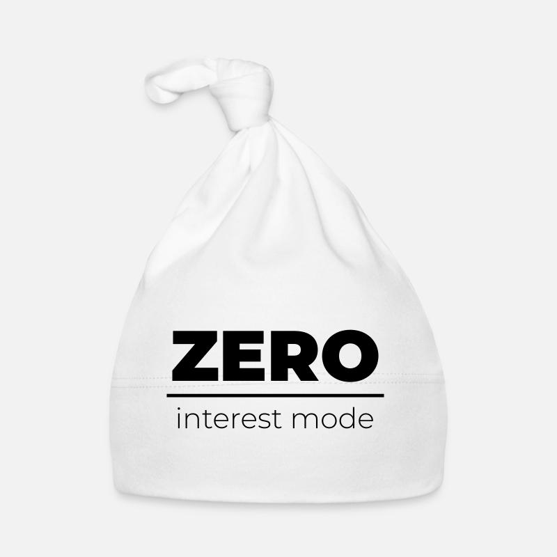 Zero Interest Mode | Minimal Statement Baby Bio-Mütze