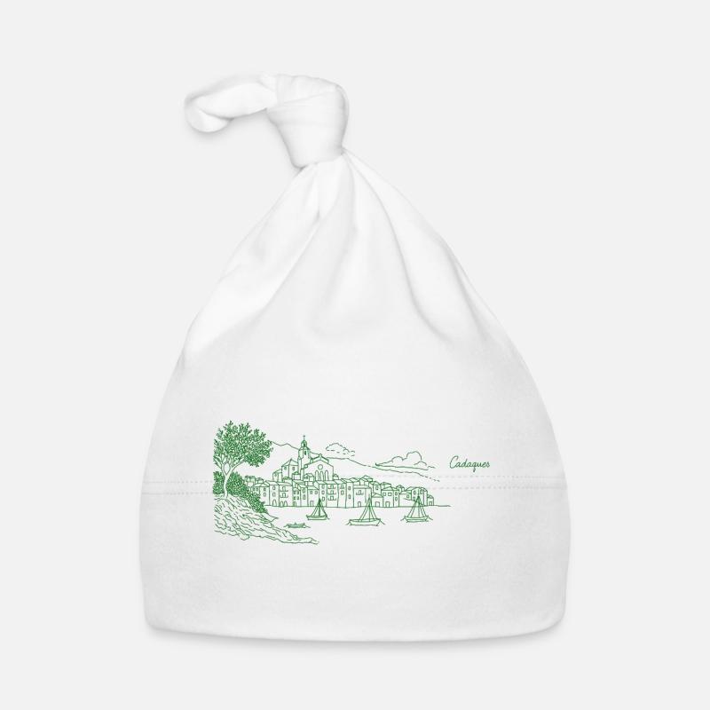 Village côtier vert, Cadaques Bonnet bio Bébé