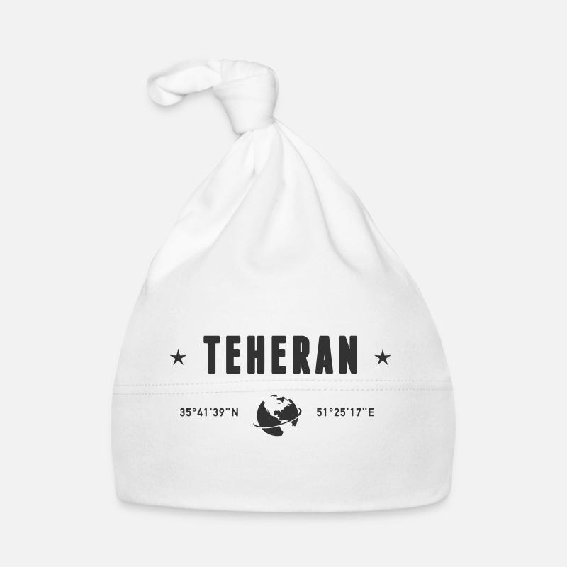 Tehran Iran Coordinates Planet Earth Organic Baby Cap