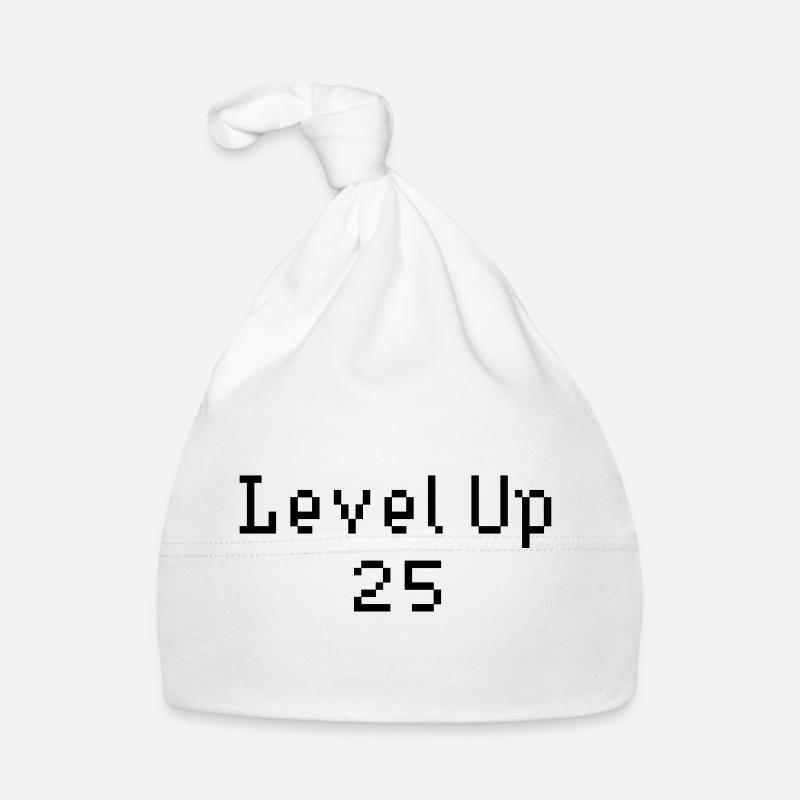 Level Up - 25e anniversaire - Bonnet bio Bébé - blanc
