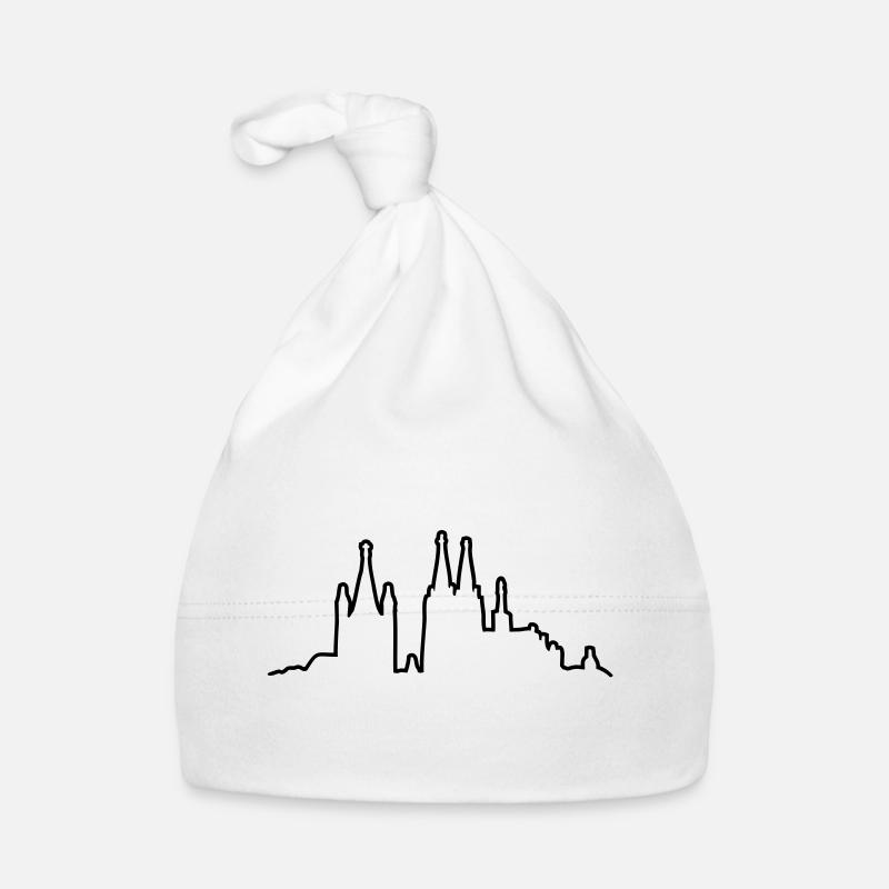 Kölner Skyline Kontur Baby Bio-Mütze