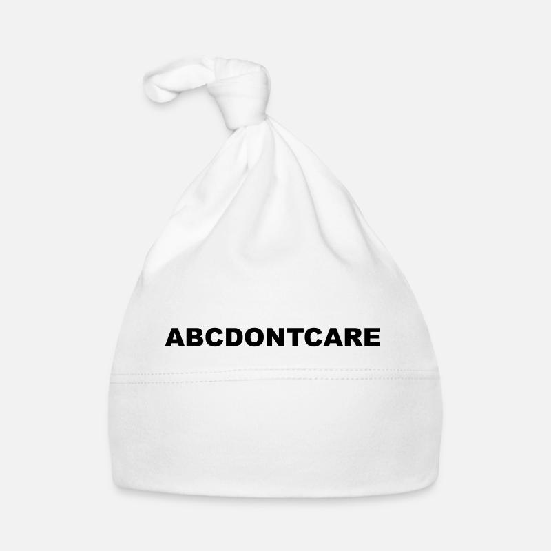 ABCDONTCARE - don't/ dont care abc Alphabet Spruch Bonnet bio Bébé
