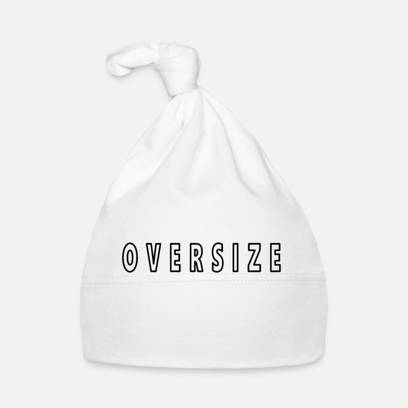 oversize large white Organic Baby Cap