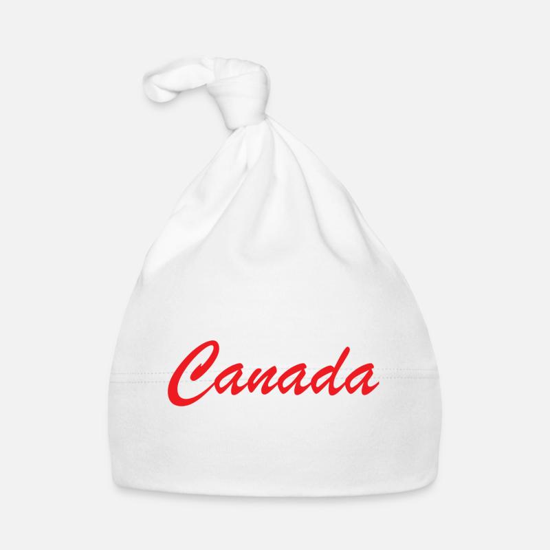 Lettrage Canada Script Rouge Bonnet bio Bébé