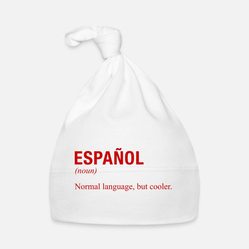 SPANISH Language Spanische Sprache Espanol Spanien Baby Bio-Mütze
