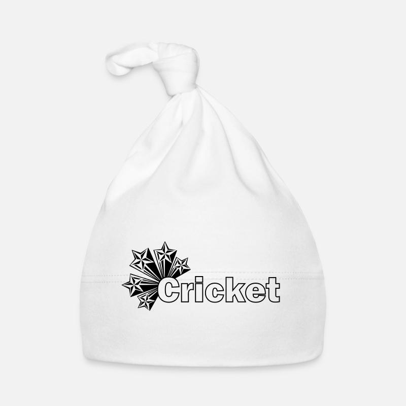 Cricket text with stars Organic Baby Cap