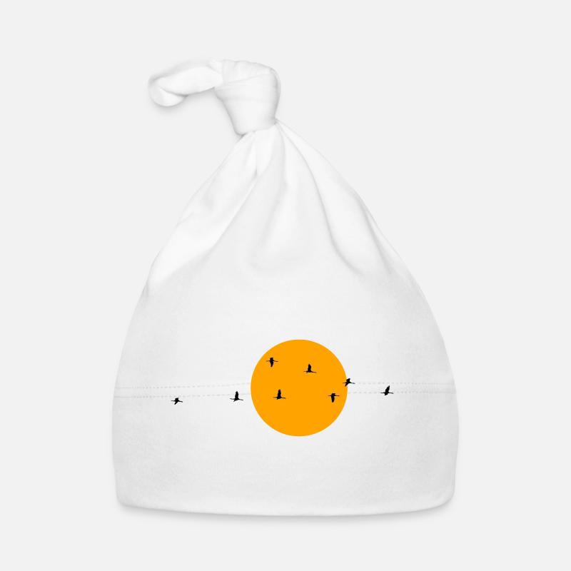 Wild Geese Cranes Spring Organic Baby Cap