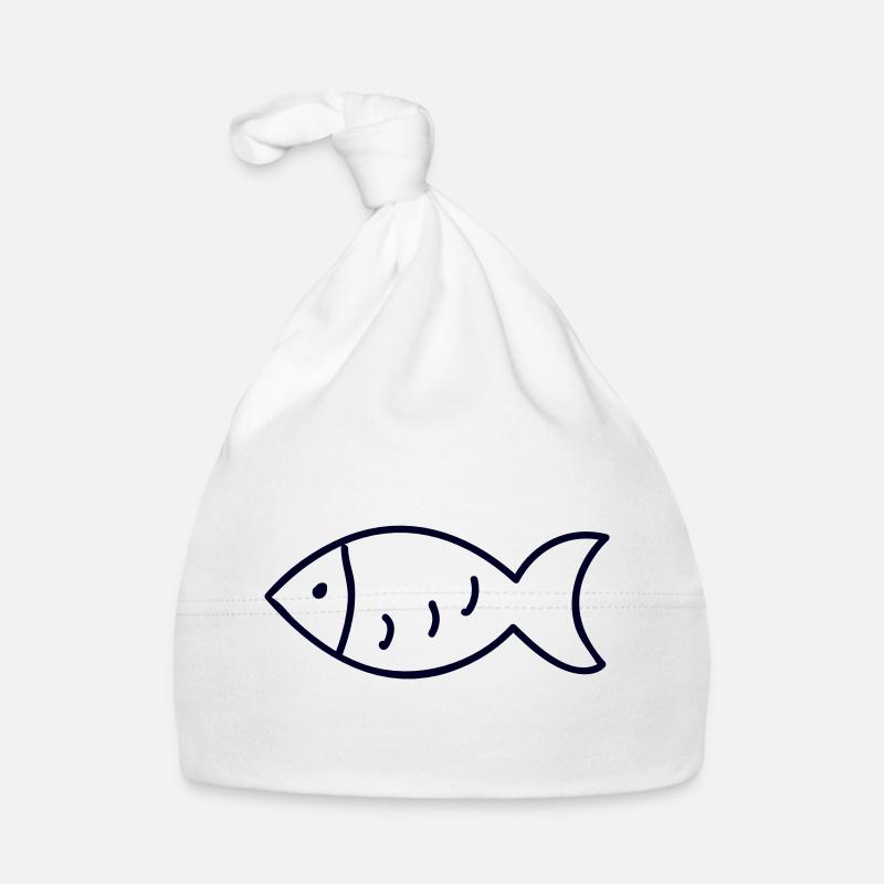 Pêcheurs Pêche Poisson - Bonnet bio Bébé - blanc