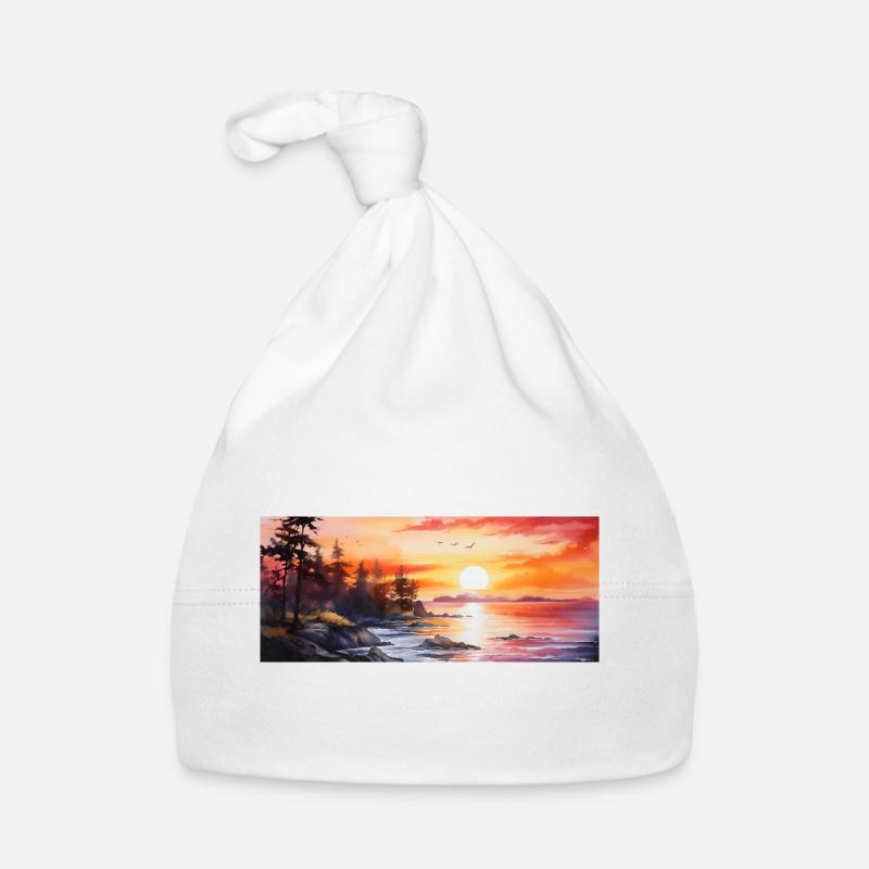 Coucher de soleil Bonnet bio Bébé