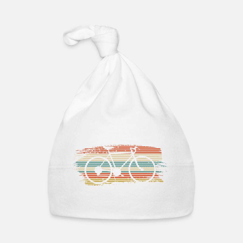 Rainbow Striped Bicycle Organic Baby Cap