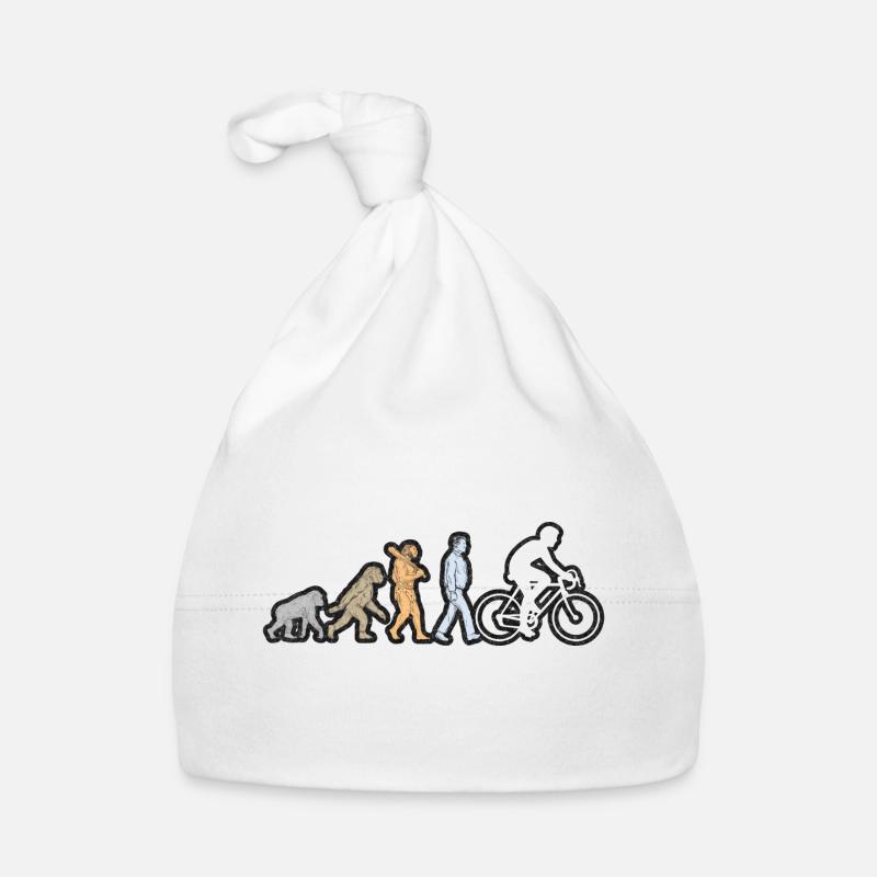 Evolution du vélo Homme blanc grunge - Bonnet bio Bébé - blanc