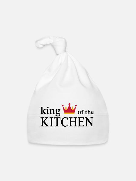 Funny cooking apron for men - Organic Baby Cap - white - Front