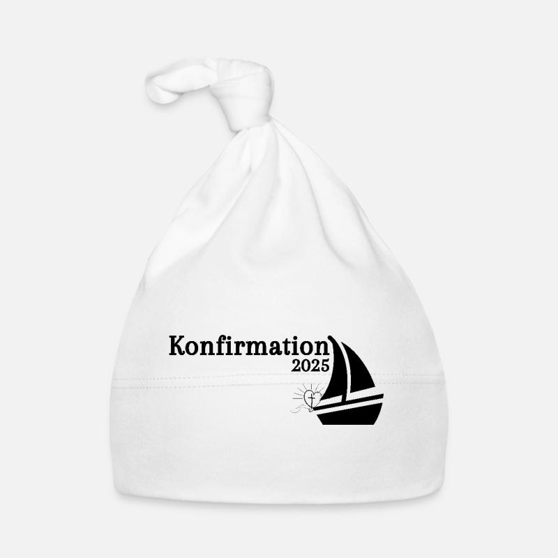 Confirmation 2025 Le navire navigue à l’horizon Bonnet bio Bébé