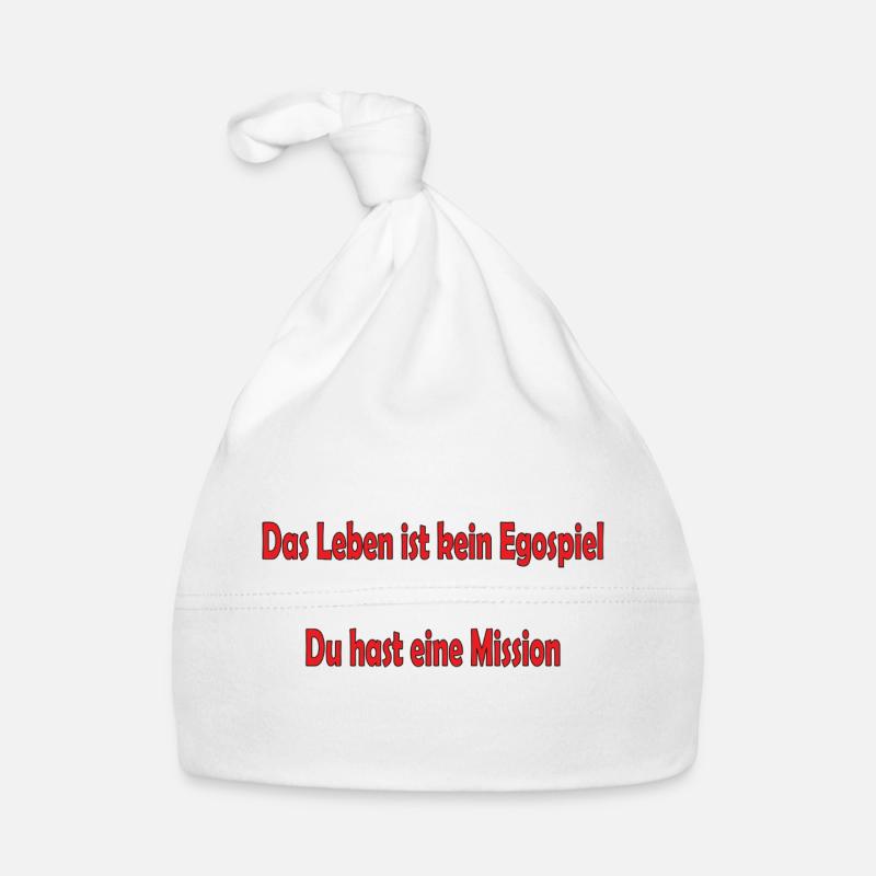 Das Leben ist kein Egospiel Baby Bio-Mütze