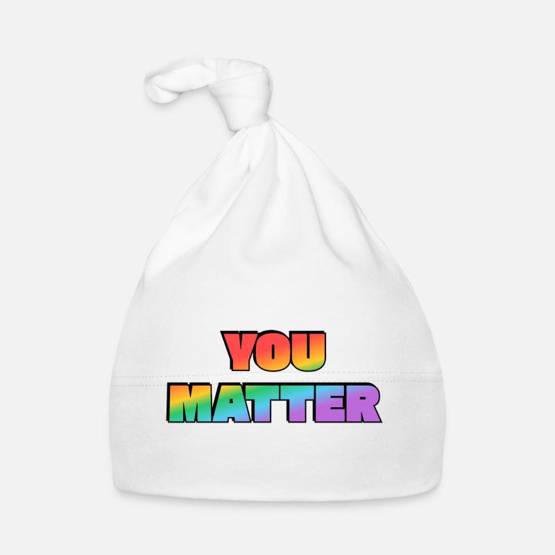 You Matter Rainbow Gradient Organic Baby Cap