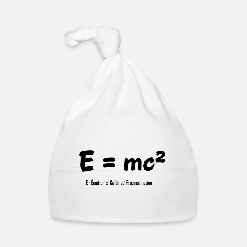 E = mc² Bonnet bio Bébé