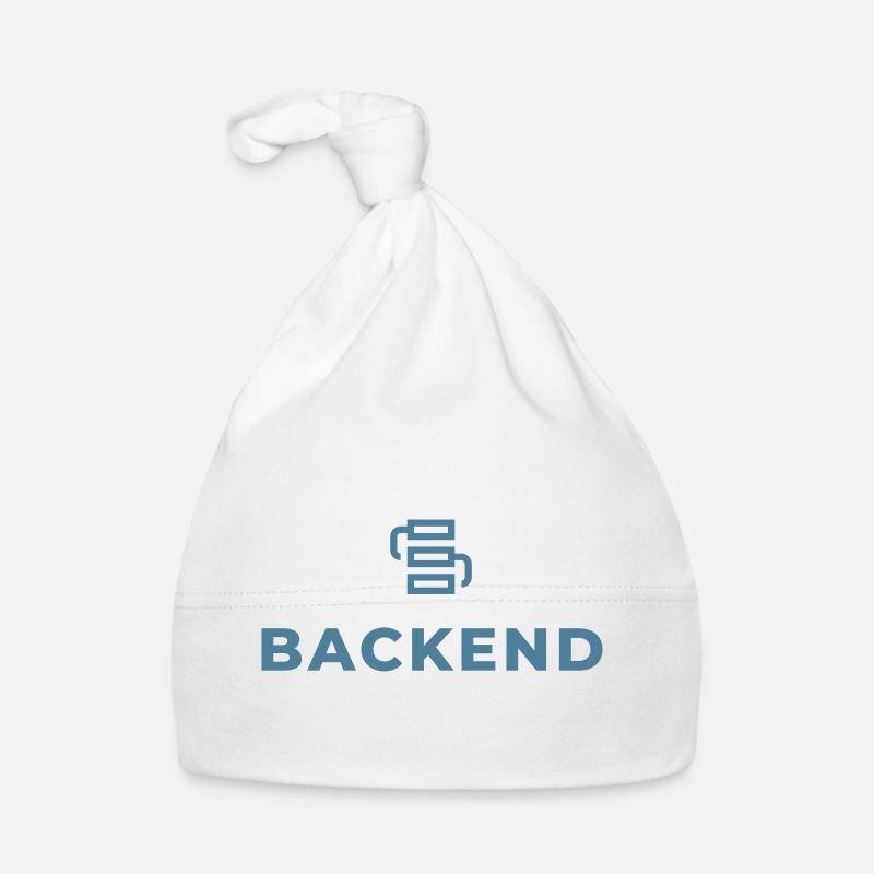 Backend Link Logo - Organic Baby Cap - white