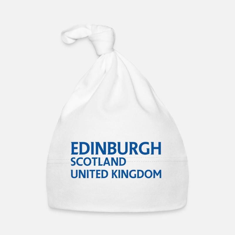 Edinburgh – Schottland Textdesign Baby Bio-Mütze