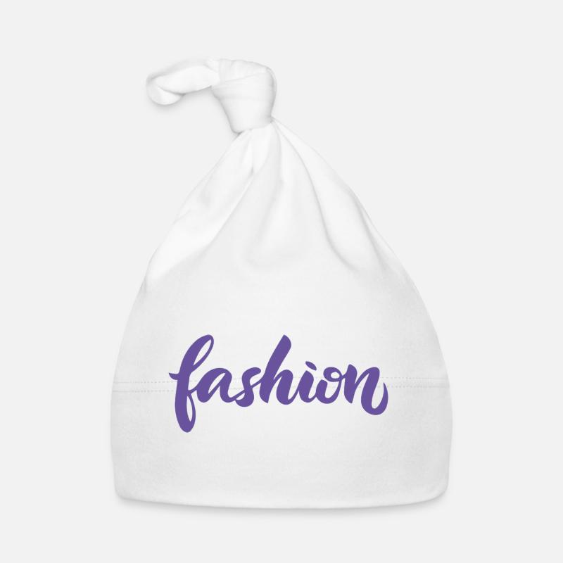 Tendance des écritures de lettrage mode violettes de mode Bonnet bio Bébé