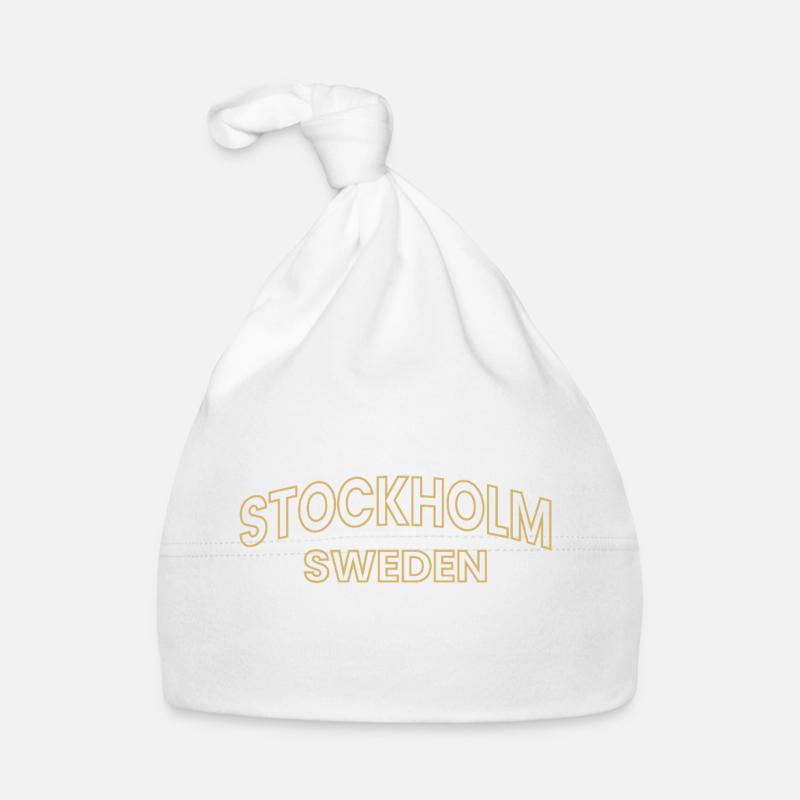 Texte du plan or de Stockholm Sweden Bonnet bio Bébé