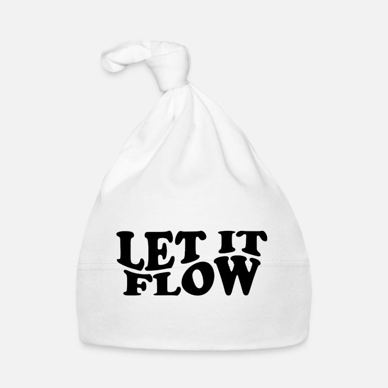 Let It Flow – Mindset Typografie Design Baby Bio-Mütze