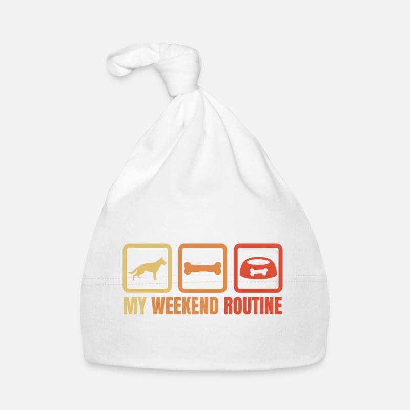 German Shepherd Weekend Routine Organic Baby Cap