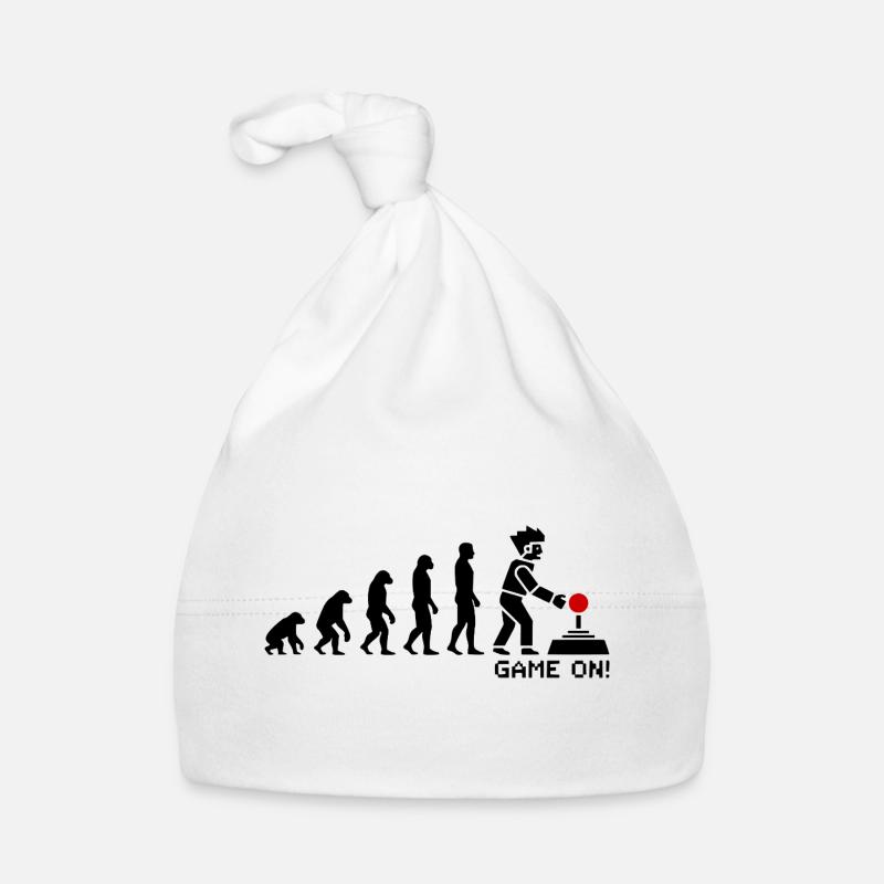Evolution to Gamer Pixel Look Organic Baby Cap