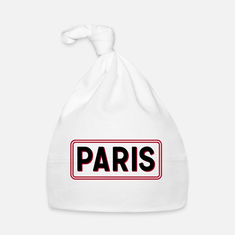 Paris Cadre Rouge Typographie Bonnet bio Bébé