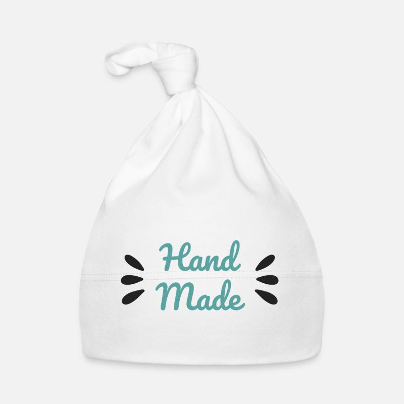 Handgemachtes Minimalistisches Bastelhemd im Skriptstil Baby Bio-Mütze