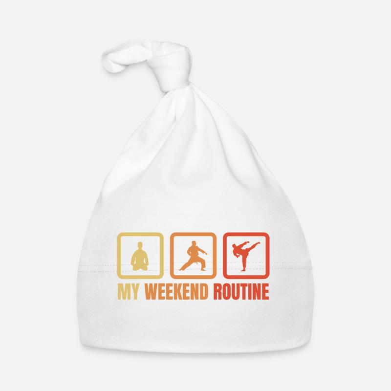 Karateka Wochenendroutine Baby Bio-Mütze