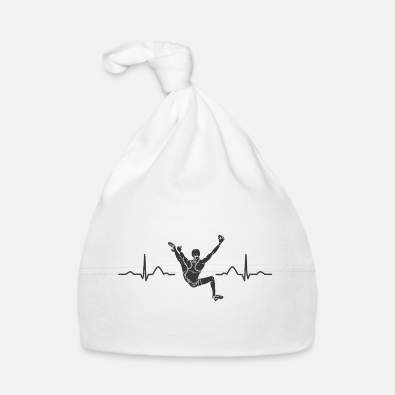 Boulderer Herzschlag Boulder Bouldern Baby Bio-Mütze