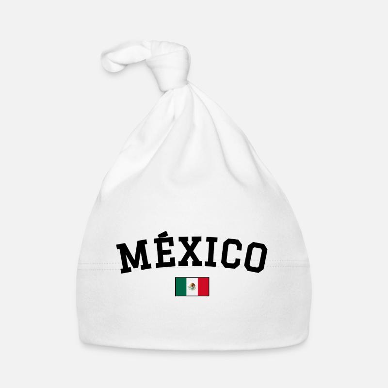 Mexico Flag Design Black Organic Baby Cap