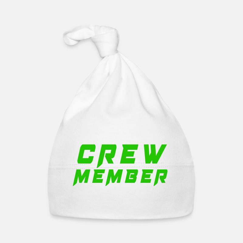 Crew member lettering Organic Baby Cap