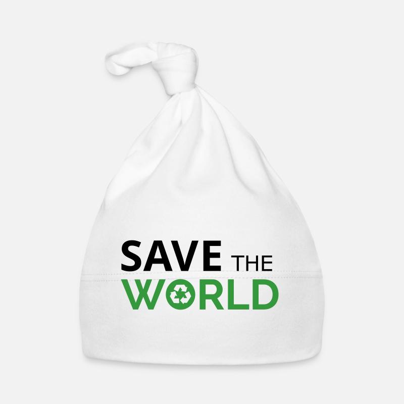 Sauvez le monde - Bonnet bio Bébé - blanc