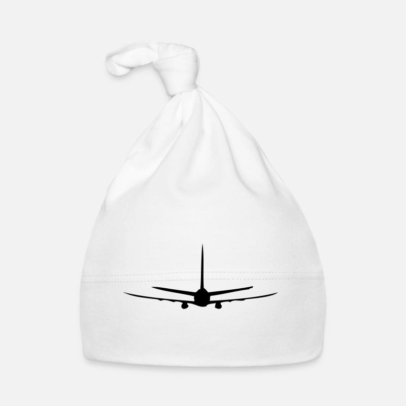Flugzeug - Baby Bio-Mütze - Weiß