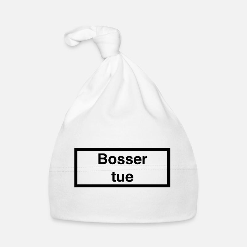 Bosser tue :) - Bonnet bio Bébé - blanc