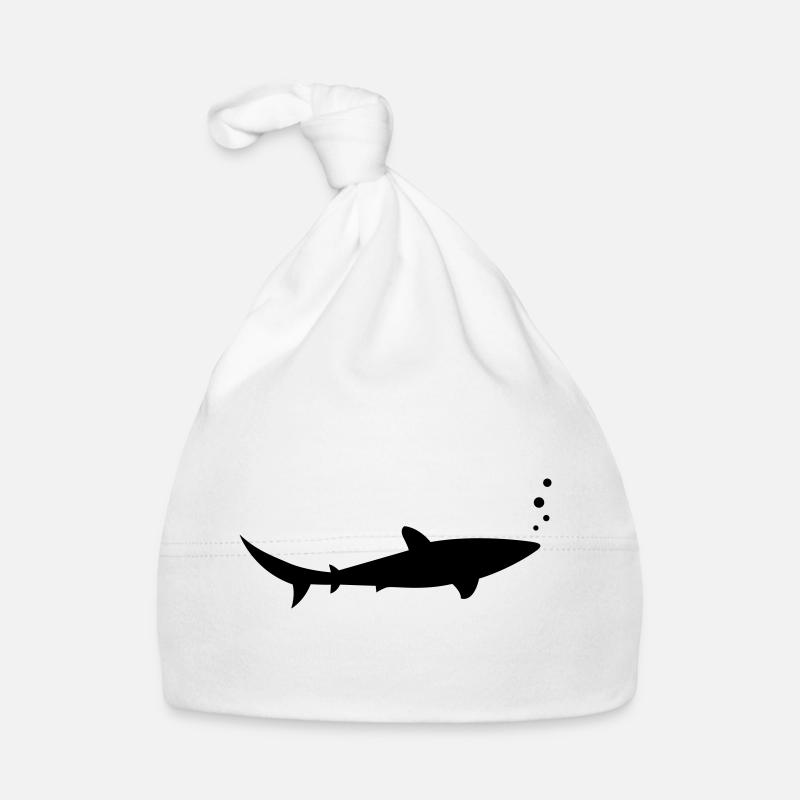 requin requin requin - Bonnet bio Bébé - blanc