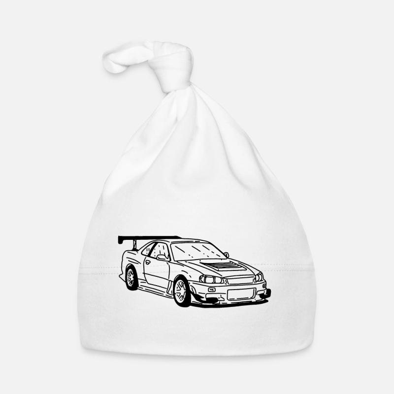 Race Car Organic Baby Cap