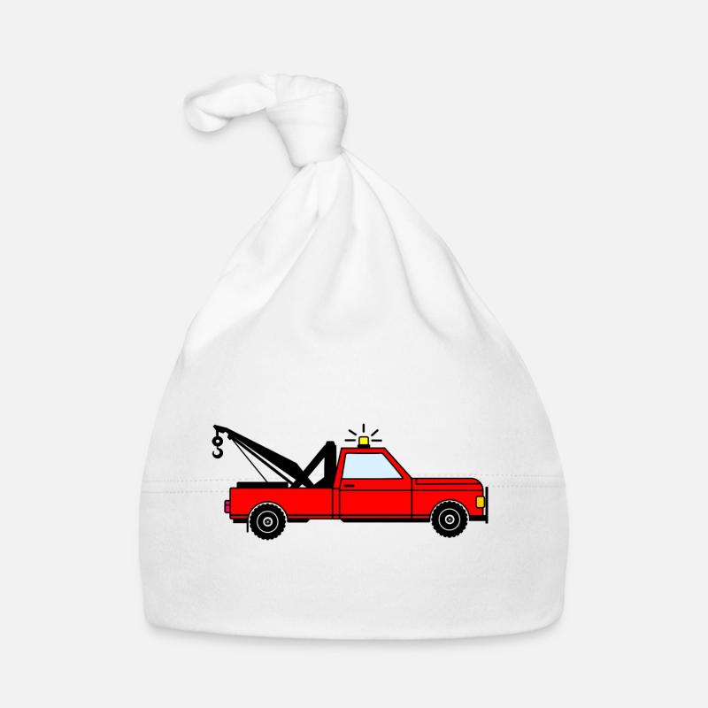 Abschleppwagen rot Baby Bio-Mütze