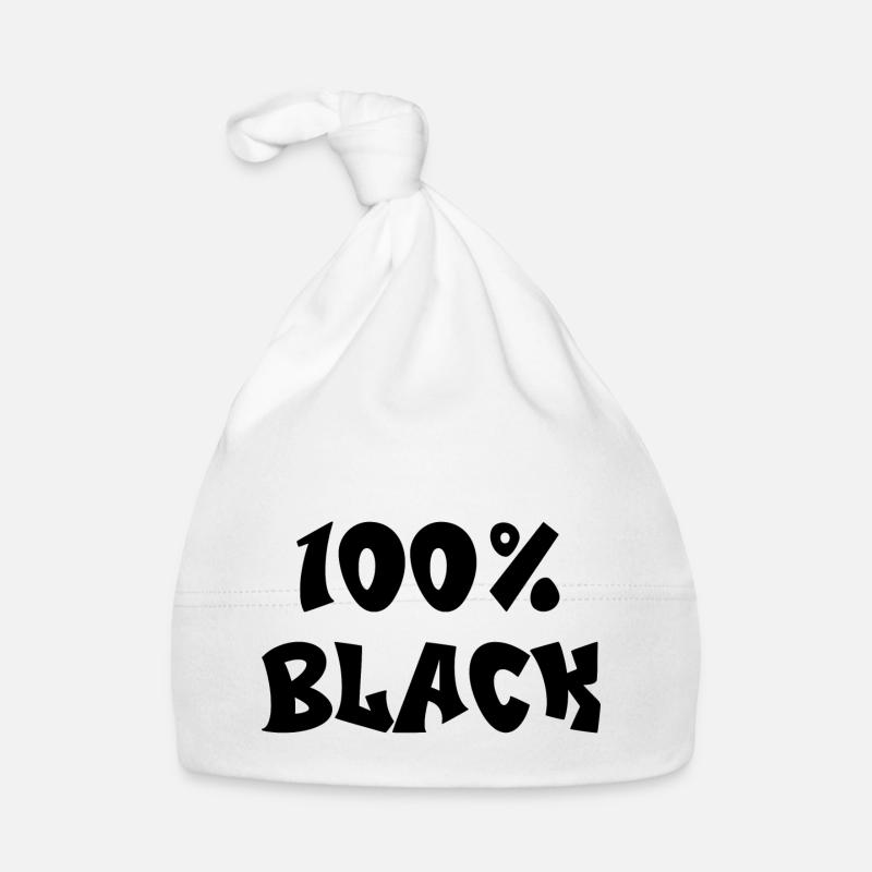 100% schwarz Baby Bio-Mütze