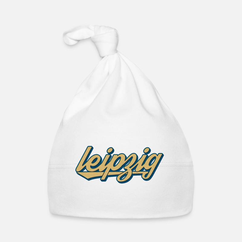 Leipzig Retro Script – Vintage Stadtlogo Baby Bio-Mütze