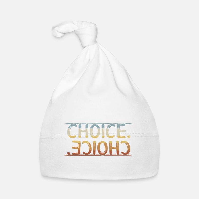 CHOICE. Entscheidung. Retro Lifestyle-Statement Baby Bio-Mütze