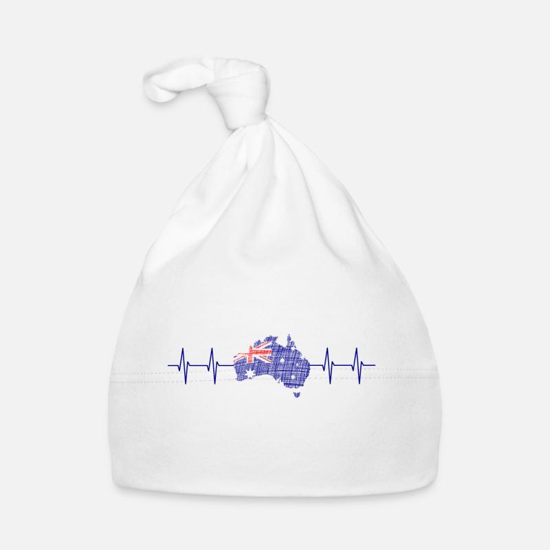 Australia, Down Under, Australien, Heartbeat Baby Bio-Mütze