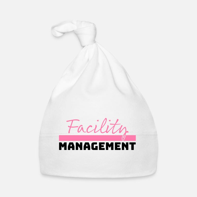 Tshirt Facility Management pink black Organic Baby Cap