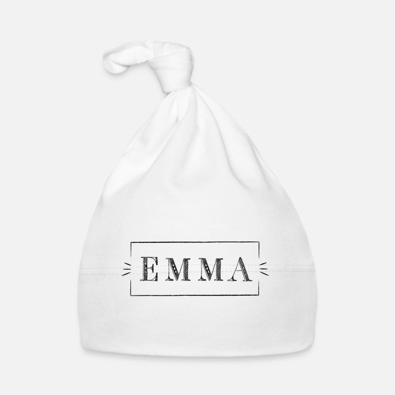 EMMA - name in a frame Baby Bio-Mütze